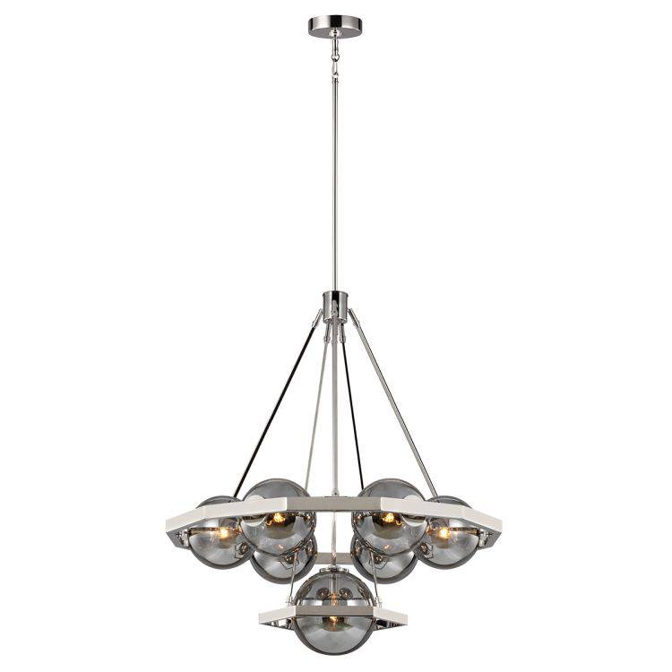 Quintiesse Harper 7Lt  Chandelier - Polished Nickel - Comet Lighting