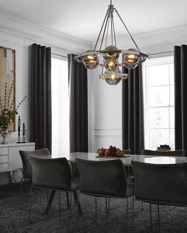 Quintiesse Harper 7Lt  Chandelier - Polished Nickel - Comet Lighting