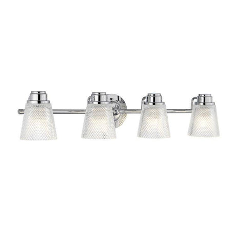 Quintiesse Hudson 4Lt  Wall Light - Polished Chrome - Comet Lighting