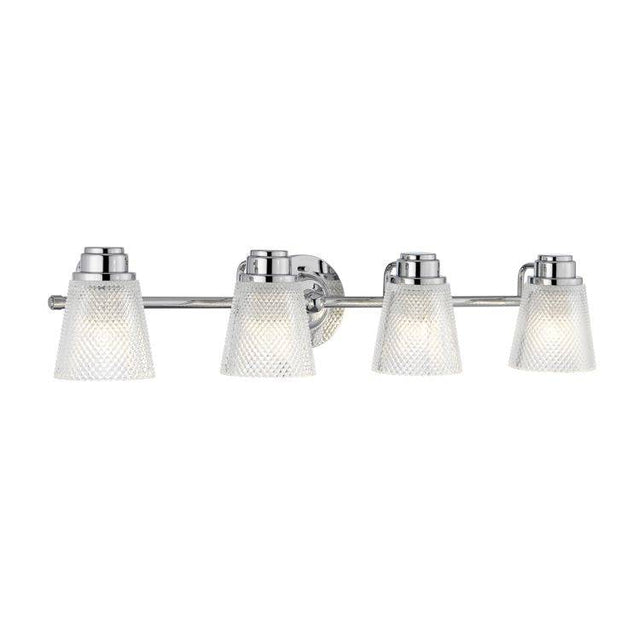 Quintiesse Hudson 4Lt  Wall Light - Polished Chrome - Comet Lighting