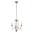 Quintiesse Karlee 3Lt  Chandelier - Classic Pewter - Comet Lighting