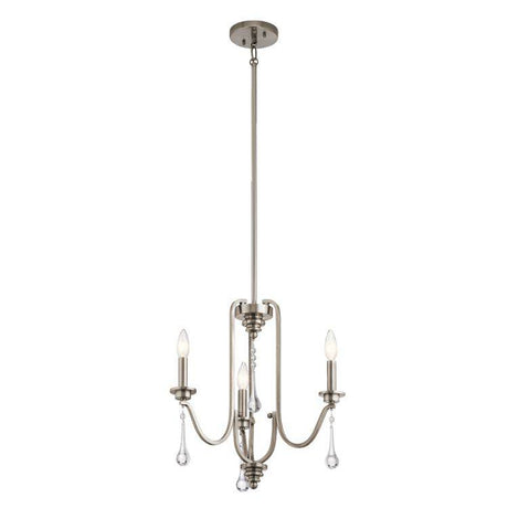 Quintiesse Karlee 3Lt  Chandelier - Classic Pewter - Comet Lighting