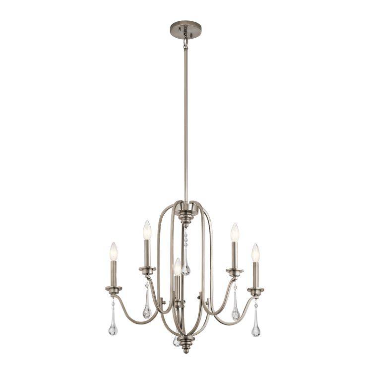 Quintiesse Karlee 5Lt  Chandelier - Classic Pewter - Comet Lighting