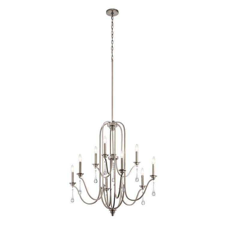 Quintiesse Karlee 9Lt  Chandelier - Classic Pewter - Comet Lighting