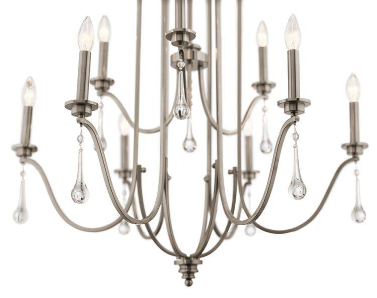 Quintiesse Karlee 9Lt  Chandelier - Classic Pewter - Comet Lighting