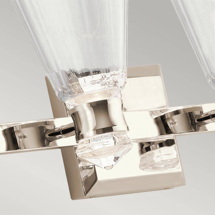 Quintiesse Kayva LED 4 Arm Dual-lit Wall Light - Polished Nickel - Comet Lighting