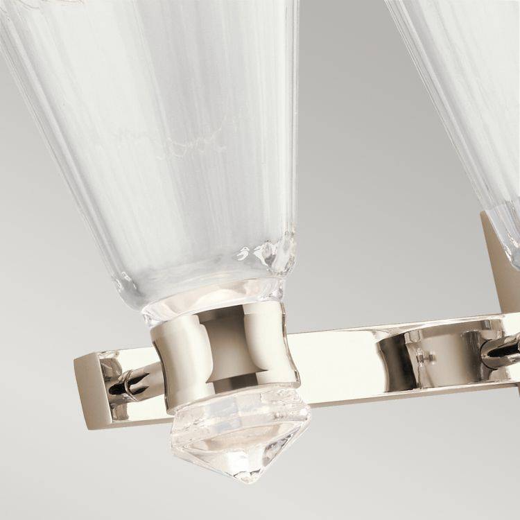 Quintiesse Kayva LED 4 Arm Dual-lit Wall Light  - Polished Nickel - Comet Lighting