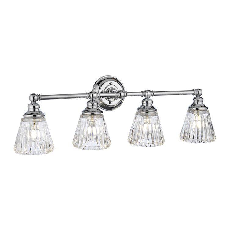 Quintiesse Keynes 4Lt  Wall Light - Polished Chrome - Comet Lighting