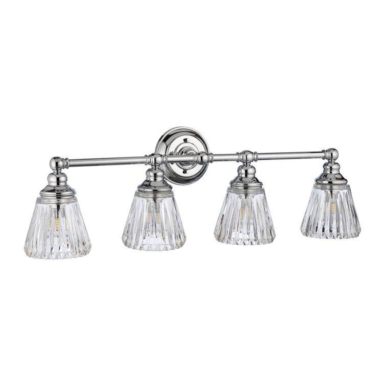 Quintiesse Keynes 4Lt  Wall Light - Polished Chrome - Comet Lighting