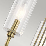 Quintiesse Kimrose 3Lt Chandelier - Brushed Natural Brass - Comet Lighting