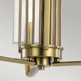 Quintiesse Kimrose 3Lt Chandelier - Brushed Natural Brass - Comet Lighting