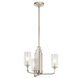 Quintiesse Kimrose 3Lt Chandelier   - Polished Nickel - Comet Lighting