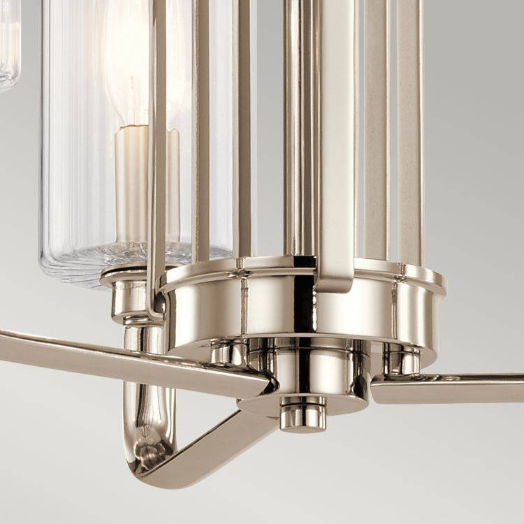 Quintiesse Kimrose 3Lt Chandelier   - Polished Nickel - Comet Lighting