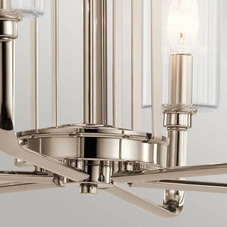 Quintiesse Kimrose 6Lt Chandelier   - Polished Nickel - Comet Lighting