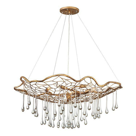 Quintiesse Laguna 6Lt  Pendant - Burnished Gold - Comet Lighting