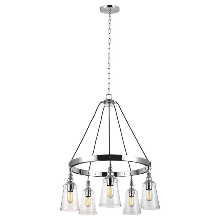 Quintiesse Loras 5Lt Chandelier - Chrome - Comet Lighting