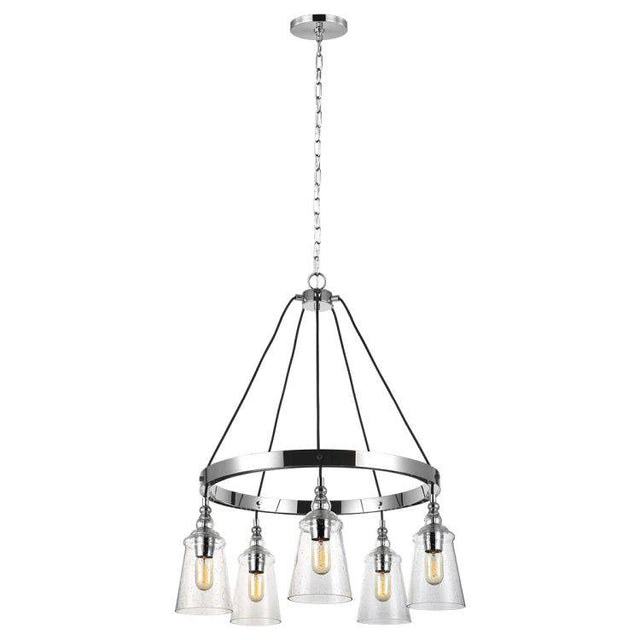 Quintiesse Loras 5Lt  Chandelier - Chrome - Comet Lighting