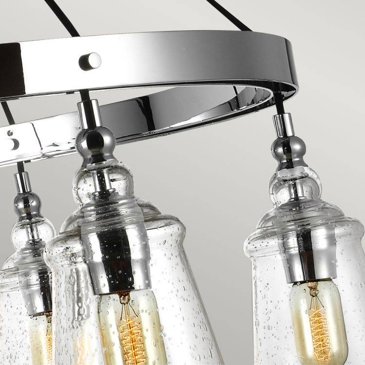 Quintiesse Loras 6Lt Chandelier - Chrome - Comet Lighting