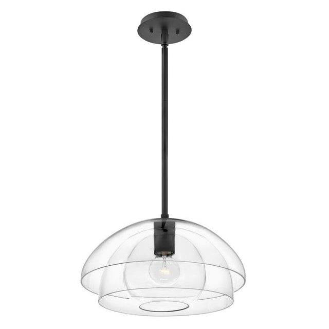 Quintiesse Lotus 1Lt Pendant / Semi-flush - Black - Comet Lighting