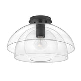 Quintiesse Lotus 1Lt Pendant / Semi-flush - Black - Comet Lighting