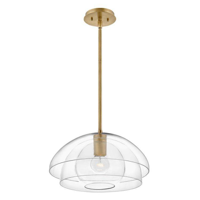 Quintiesse Lotus 1Lt Pendant / Semi-flush - Heritage Brass - Comet Lighting