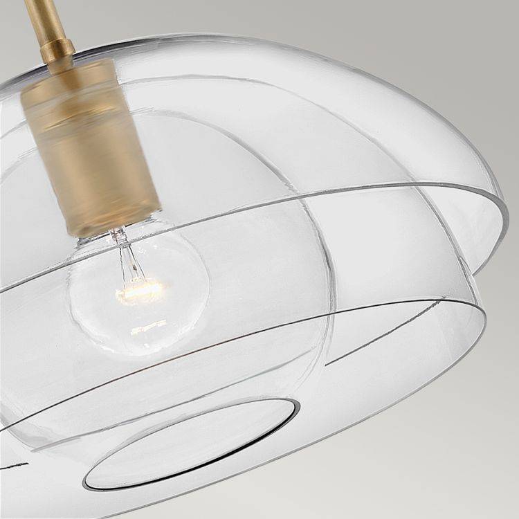 Quintiesse Lotus 1Lt Pendant / Semi-flush - Heritage Brass - Comet Lighting