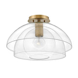 Quintiesse Lotus 1Lt Pendant / Semi-flush - Heritage Brass - Comet Lighting