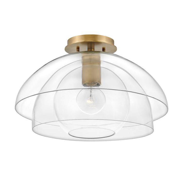 Quintiesse Lotus 1Lt Pendant / Semi-flush - Heritage Brass - Comet Lighting