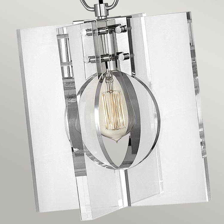 Quintiesse Ludlow 1Lt  Pendant - Polished Nickel - Comet Lighting