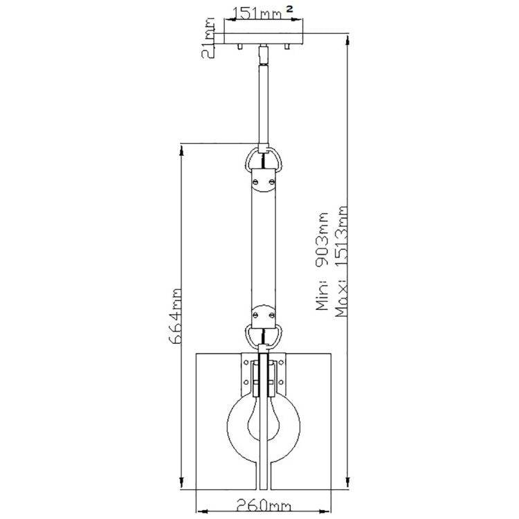 Quintiesse Ludlow 1Lt  Pendant - Polished Nickel - Comet Lighting