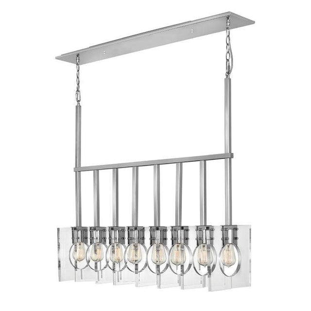 Quintiesse Ludlow 8Lt  Pendant - Polished Nickel - Comet Lighting