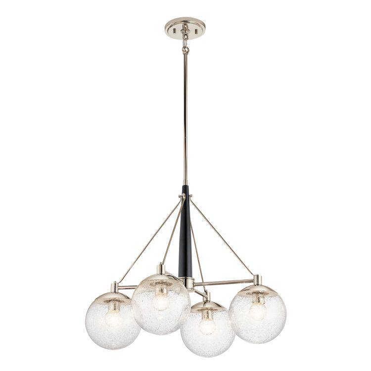 Quintiesse Marilyn 4Lt Chandelier - Polished Nickel - Comet Lighting