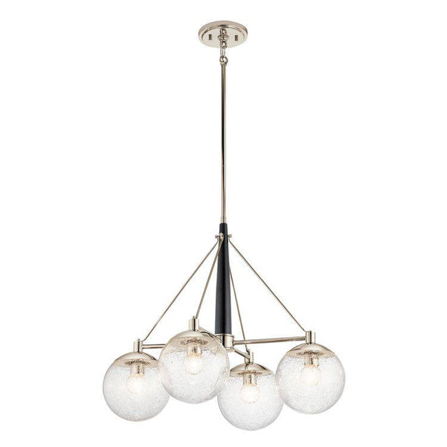 Quintiesse Marilyn 4Lt  Chandelier - Polished Nickel - Comet Lighting