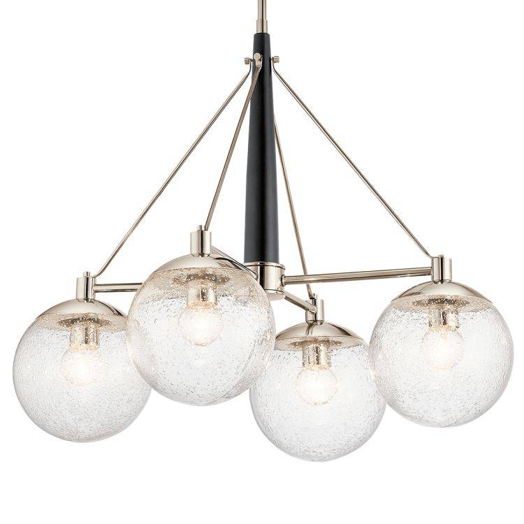 Quintiesse Marilyn 4Lt Chandelier - Polished Nickel - Comet Lighting