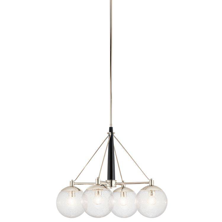 Quintiesse Marilyn 4Lt  Chandelier - Polished Nickel - Comet Lighting