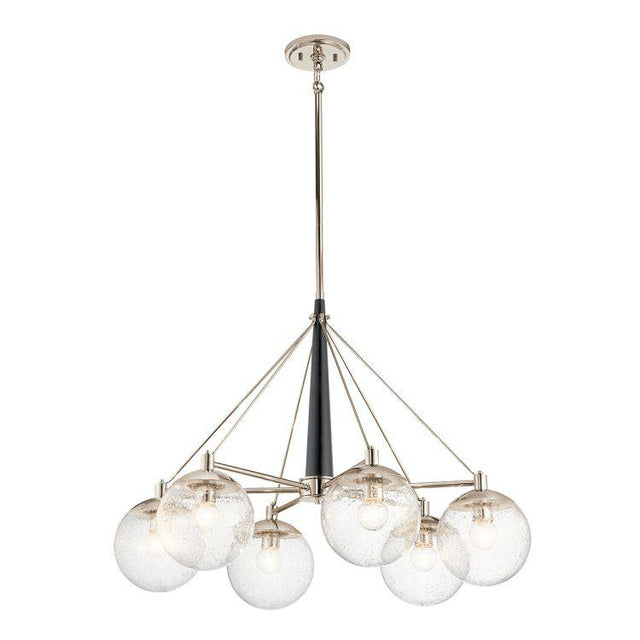 Quintiesse Marilyn 6Lt  Chandelier - Polished Nickel - Comet Lighting