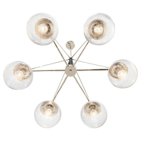 Quintiesse Marilyn 6Lt  Chandelier - Polished Nickel - Comet Lighting