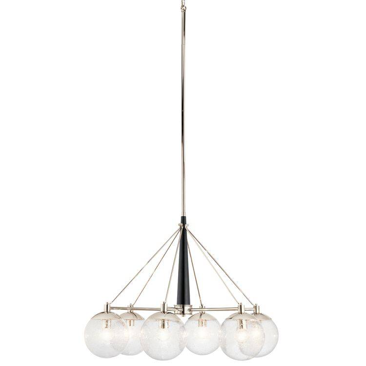 Quintiesse Marilyn 6Lt  Chandelier - Polished Nickel - Comet Lighting