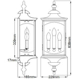 Quintiesse Market Square 3Lt  Outdoor Wall Light - Oil Rubbed Bronze - Comet Lighting