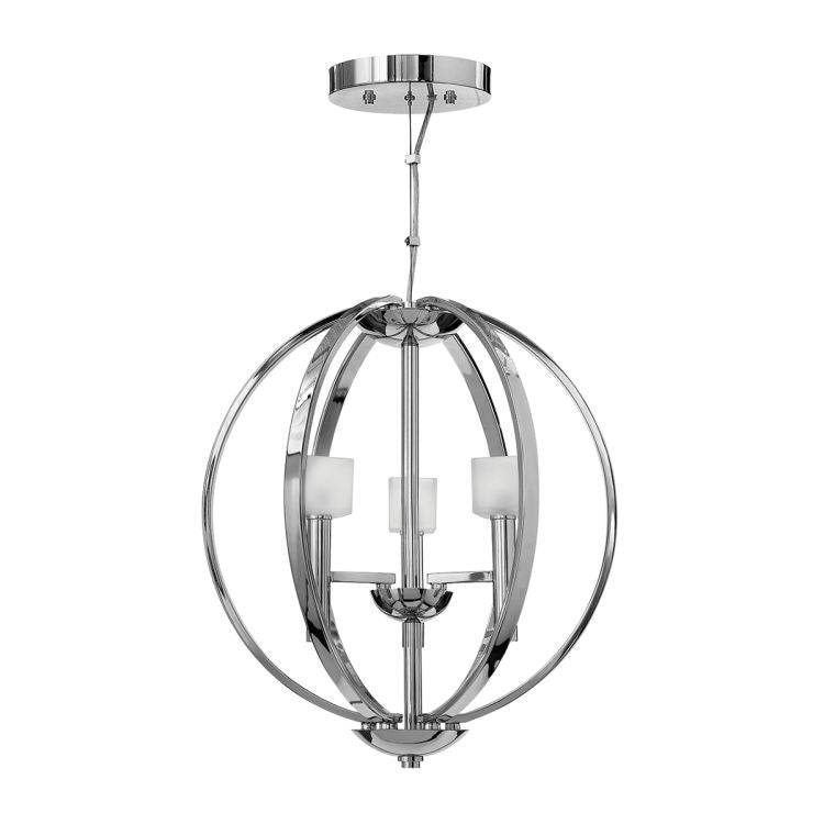 Quintiesse Mondo 3Lt Chandelier - Polished Chrome - Comet Lighting