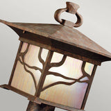 Quintiesse Morris 1Lt Outdoor Pedestal Lantern - Distressed Copper - Comet Lighting