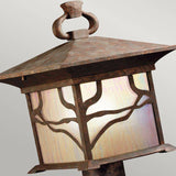 Quintiesse Morris 1Lt Outdoor Pedestal Lantern - Distressed Copper - Comet Lighting