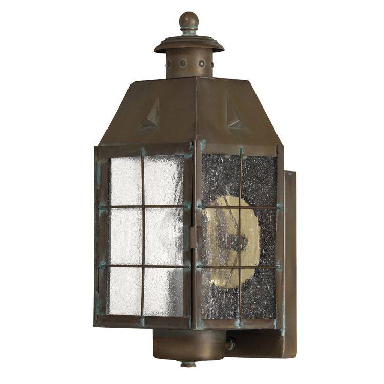 Quintiesse Nantucket 1Lt Medium Wall Lantern  - Aged Brass - Comet Lighting