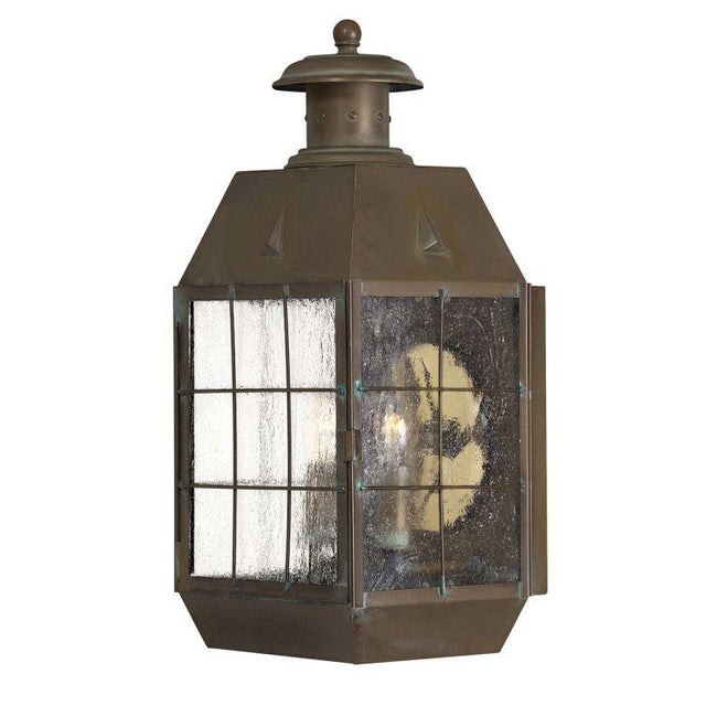 Quintiesse Nantucket 2Lt Large Wall Lantern - Aged Brass - Comet Lighting