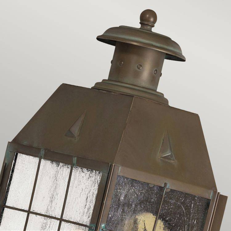 Quintiesse Nantucket 2Lt Large Wall Lantern - Aged Brass - Comet Lighting