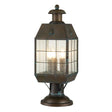 Quintiesse Nantucket 3Lt Large Pedestal Lantern - Aged Brass - Comet Lighting