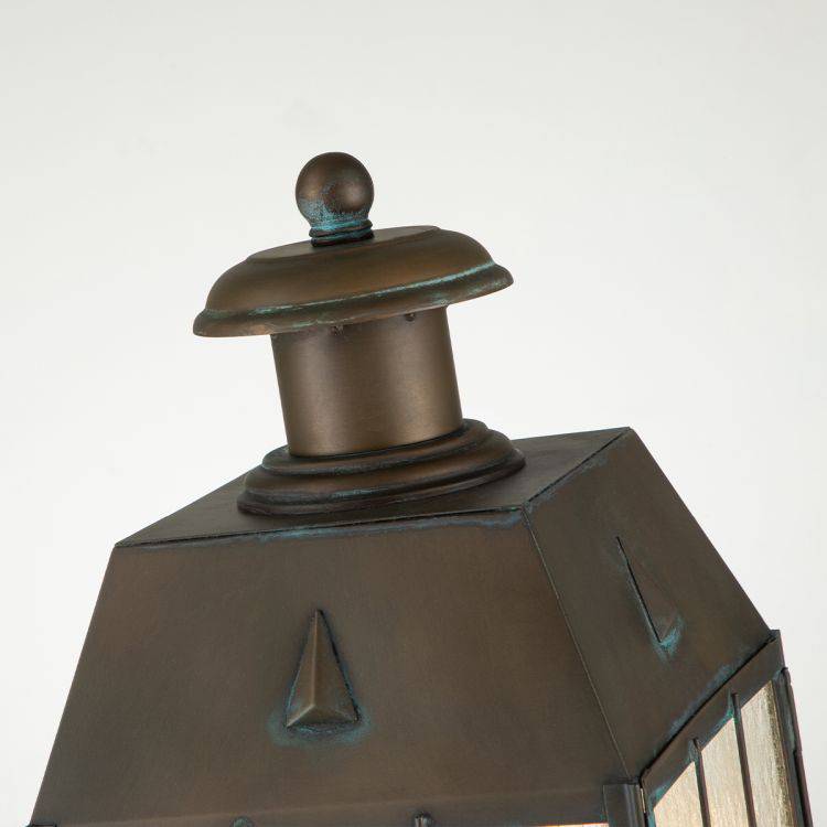 Quintiesse Nantucket 3Lt Large Pedestal Lantern - Aged Brass - Comet Lighting