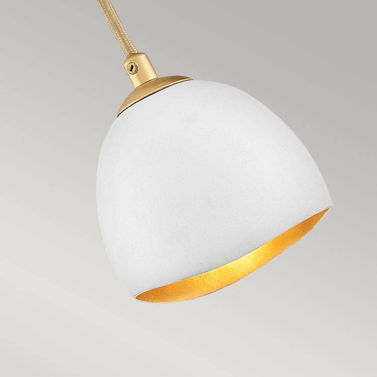 Quintiesse Nula 1Lt Wall Light - Shell White/Luxe Gold - Comet Lighting