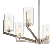 Quintiesse Nye 6Lt Chandelier   - Classic Pewter - Comet Lighting