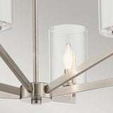 Quintiesse Nye 6Lt Chandelier   - Classic Pewter - Comet Lighting